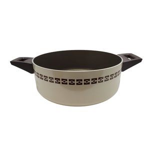 vintage 1970s mirro 5ltr/5.28qt enamel coated aluminum handled pot